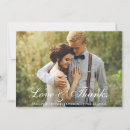 Search for just married wedding thank you cards Love and thanks