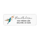 Search for teal bird return address labels Turquoise