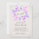 Recherche de papillon baby shower fille invitations Aquarelle