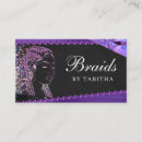 Recherche de violette africaine cartes visite Tressage de cheveux