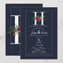 Recherche de monogramme h invitations Élégant