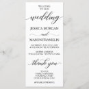 Search for traditional reception wedding programs Classic