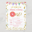 Search for doughnut birthday invitations Gold