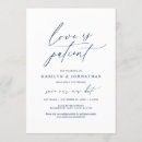 Search for love is patient invitations Postponement