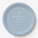 Recherche de dusty blue paper plates Mother to be
