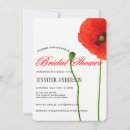 Search for red poppy bridal shower invitations Garden