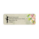 Search for dancing dancer return address labels Ballerina