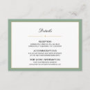 Search for green and gold wedding enclosure cards Script