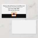 Search for trash removal business cards Dump truck