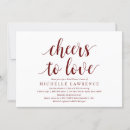 Search for cheers to love bridal shower invitations Burgundy