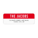 Search for black red return address labels Stylish