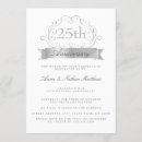Search for silver wedding anniversary invitations Elegant