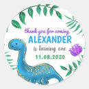 Search for dinosaur party thank you stickers Green