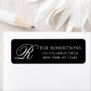 Search for elegant monogram return address labels Initials