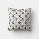 Search for paw print pillows Black and white