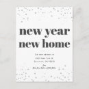 Search for new year moving announcement cards Black and white