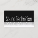 Search for sound engineer business cards Black
