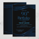 Search for blue 90th birthday invitations Classy