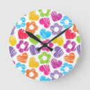 Recherche de coeurs mignons horloges Motif
