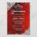 Search for red silver quinceanera invitations Tiara