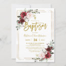 Search for burgundy christening invitations Blush