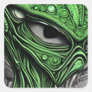Search for aliens stickers Green