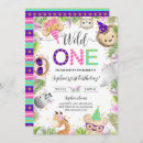 Search for girls wild one invitations Safari animals
