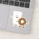 Recherche de donuts autocollants Petit déjeuner