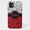 Search for black and white red iphone cases Damask