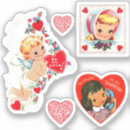 Search for vintage valentine stickers Retro