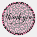 Search for pink leopard thank you stickers Modern
