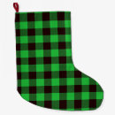 Search for green christmas stockings Buffalo plaid