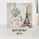 Recherche de tour eiffel vœux cartes Aquarelle
