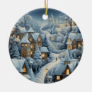 Search for winter scene ornaments Town