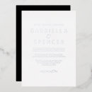 Search for black white and silver wedding invitations Classic