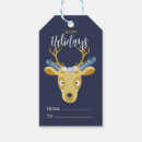 Search for blue christmas gift tags Reindeer