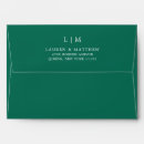 Search for elegant wedding envelopes Emerald green