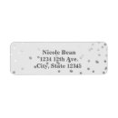 Search for silver confetti return address labels Party