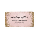Search for sparkly wedding return address labels Rose gold