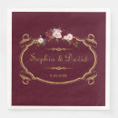 Search for burgundy wedding napkins Marsala