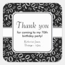 Search for 70th birthday celebration stickers Thank you