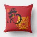 Recherche de chinois traditionnel coussins Rouge et or