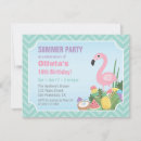 Search for tropical fruit party invitations Flamingo
