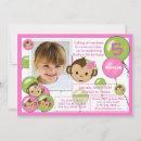 Search for monkey photo invitations Girl