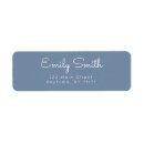 Search for cursive return address labels Dusty blue