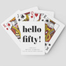 Search for 50th birthday playing cards Black and white