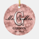 Search for rose gold ornaments Newlywed