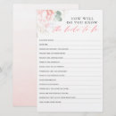 Search for who knows the bride best Elegant modern