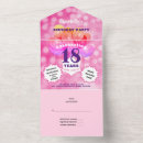 Recherche de 18 ans anniversaire invitations Glam