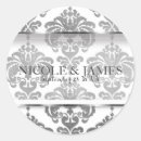 Search for silver damask stickers Party